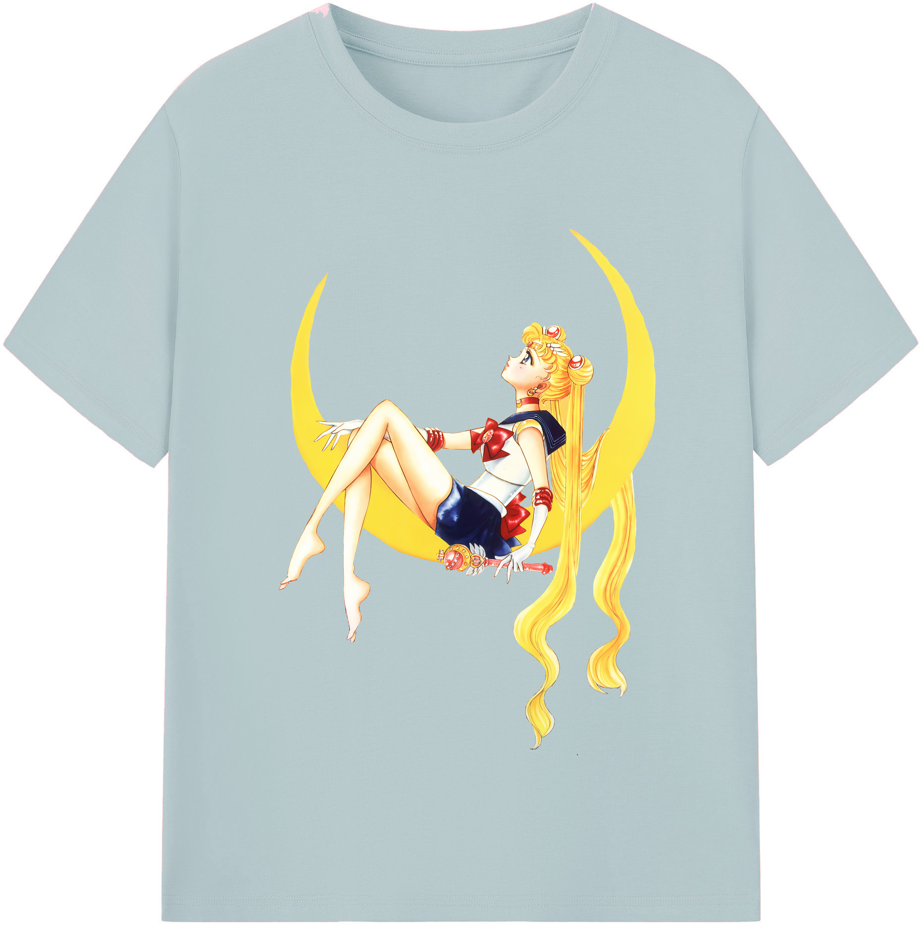 （画像用） 美少女戦士セーラームーン 月野 うさぎ つきの うさぎ Sailor Moon Tsukino Usagi 綿100％半袖Tシャツ（フロントプリント）